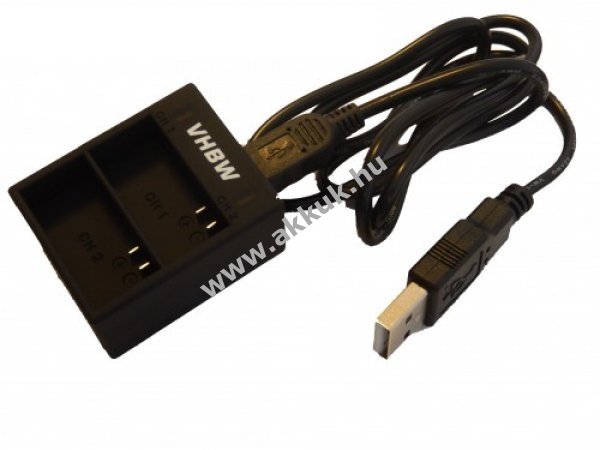 Helyettesítõ USB-s akkutöltõ 2db SJ Cam Qumox SJ4000 akkuhoz