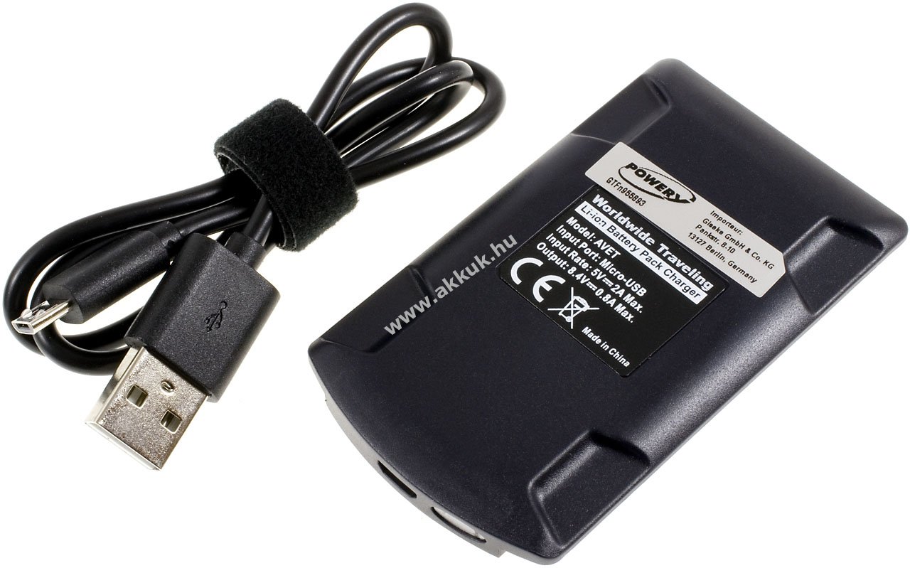 USB-Helyettesítő töltő Canon típus LC-E8