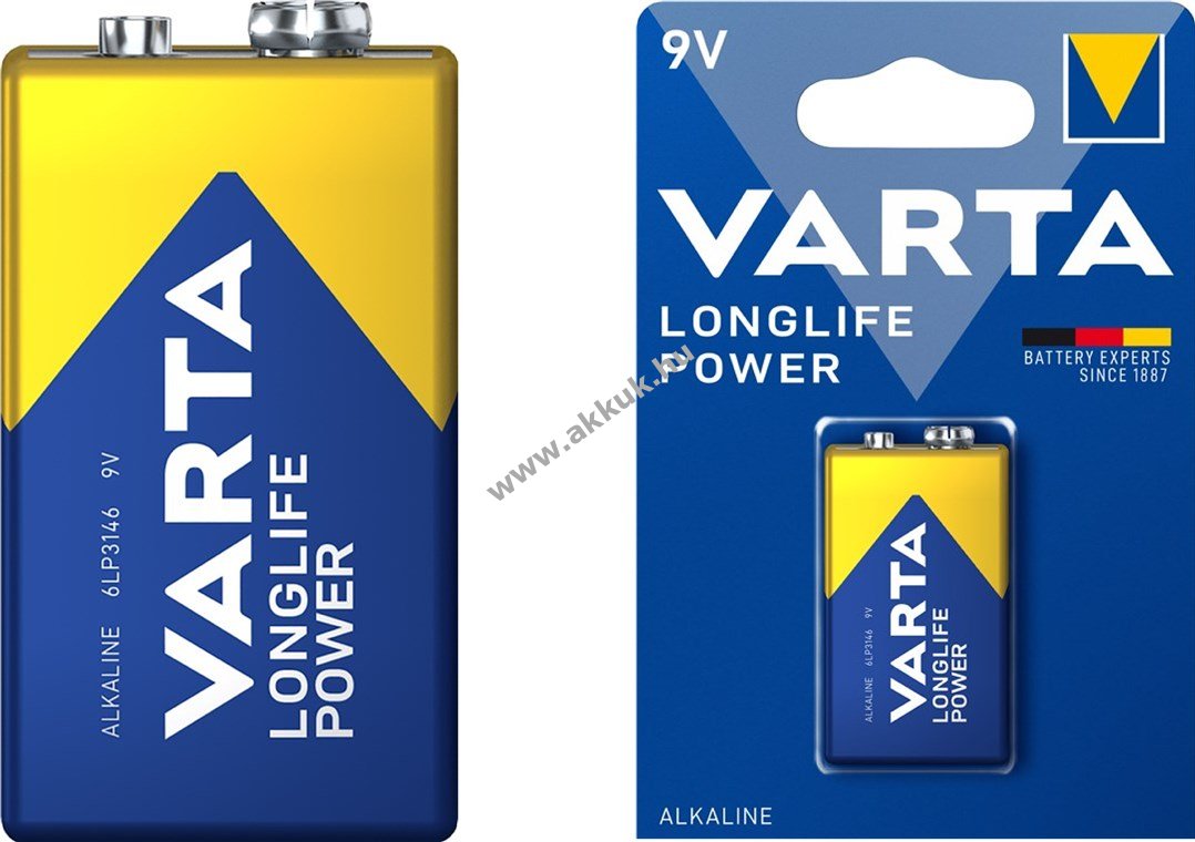 Varta Longlife Power 6LR61/6LP3146/9V Block elem (4922)