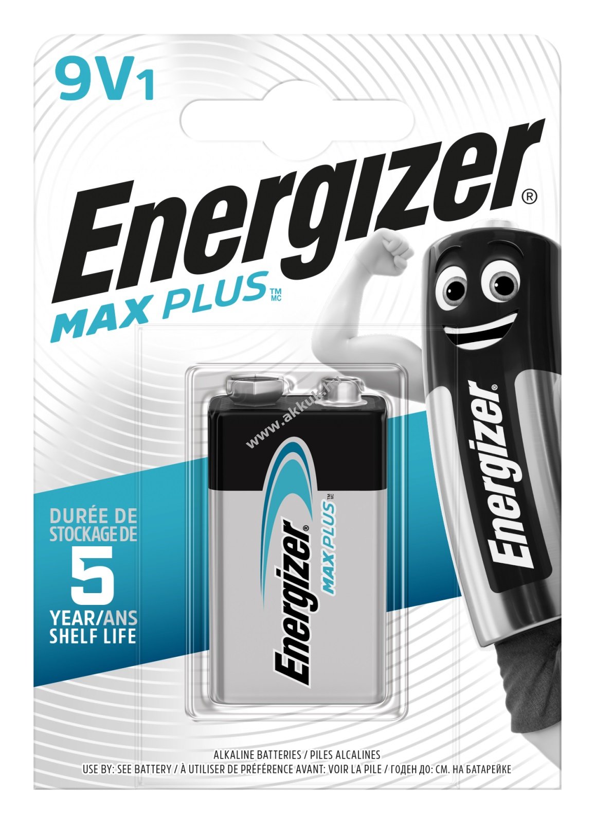 Energizer MAX PLUS 9V alkáli elem 6LR61/PP3/9V/E-Block/522 1db/csomag