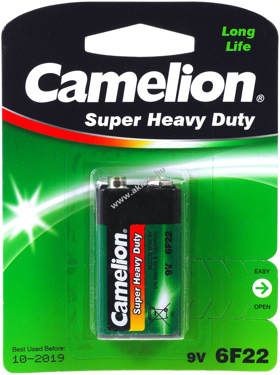 Camelion elem Super Heavy Duty 6F22 9V Block (10 x 1db./csom.)
