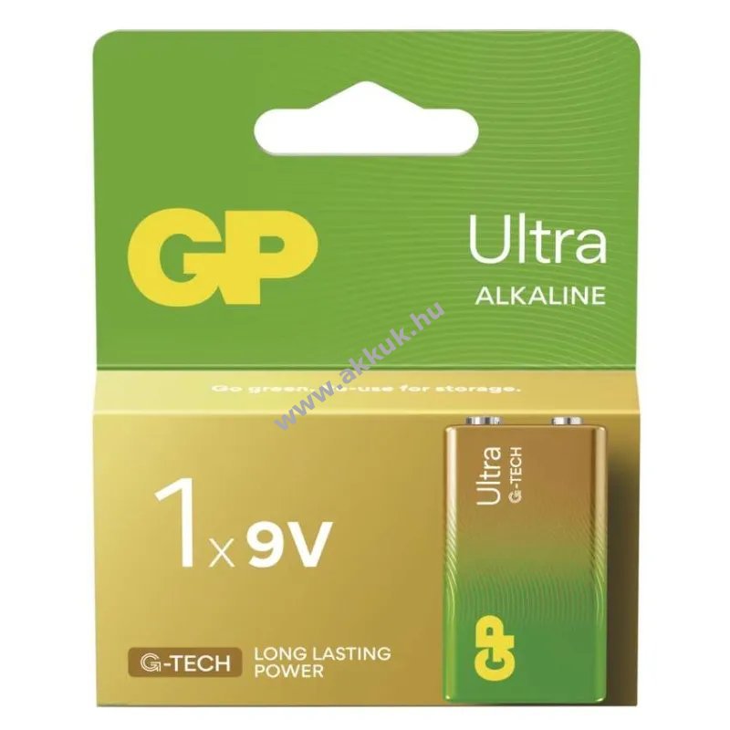 GP Ultra 9V Block elem 6LR61, 6LF22, 522, MN1604 1db/csomag - Kiárusítás
