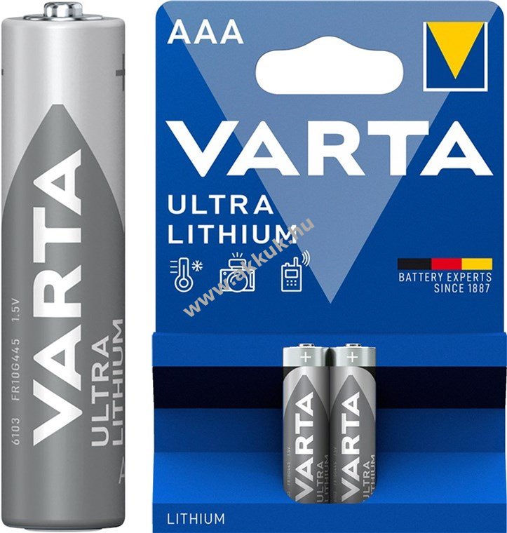 Varta Lithium elem micro/mikró FR03 AAA 2db/csom.