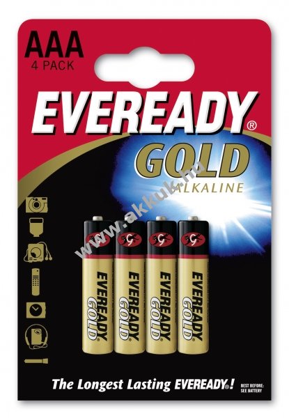 Eveready elem Alkaline Gold LR03, AAA, Micro 4db/csomag