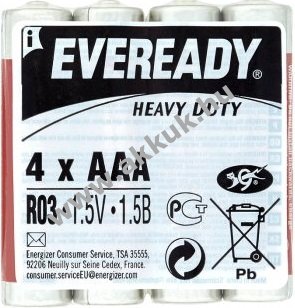 EVEREADY AAA elem, mikro, R3, 4db/csomag