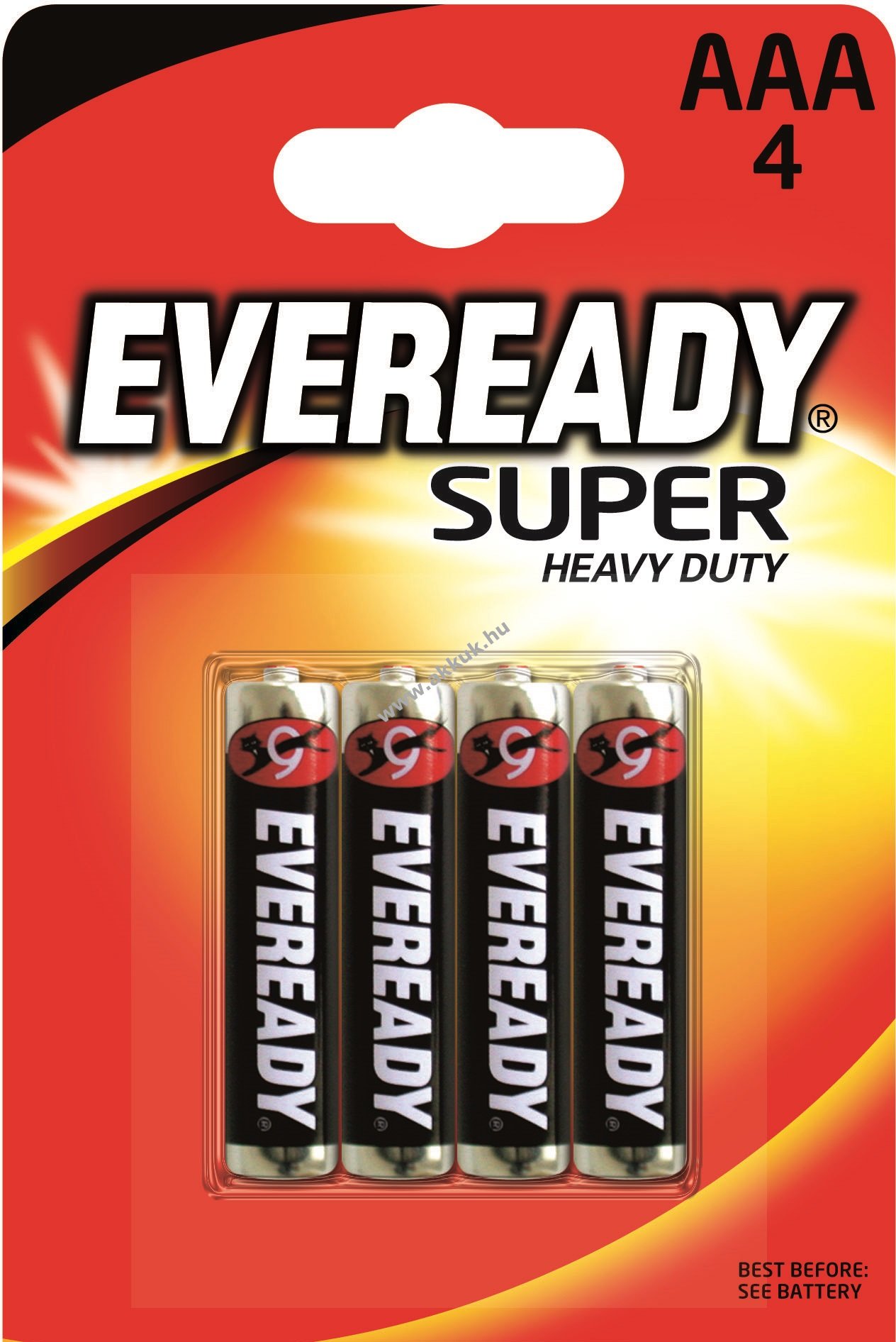 EVEREADY AAA mikro R3, elem 4db/csomag