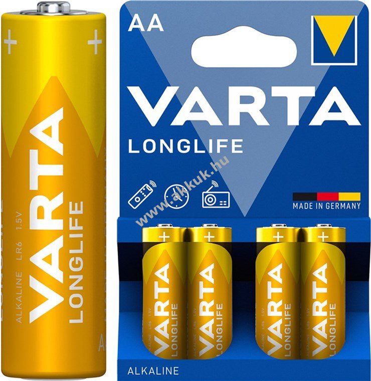 Varta alkáli ceruza elem mignon (AA / LR6) - Longlife (4106) 4db/csom. (4106101414)