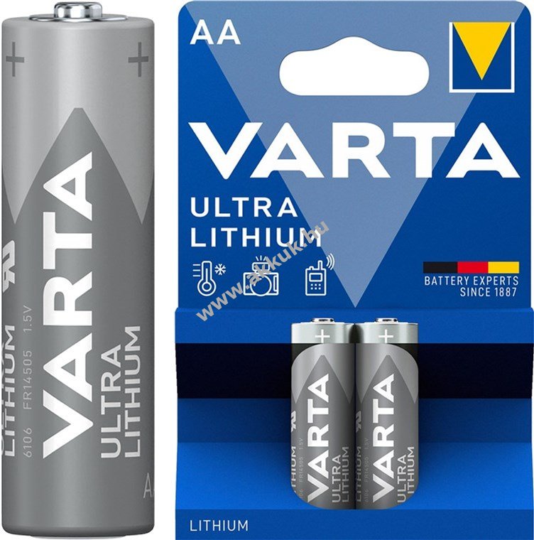 Varta Lithium FR6 / AA / Mignon ceruza elem AA 2db/csom.