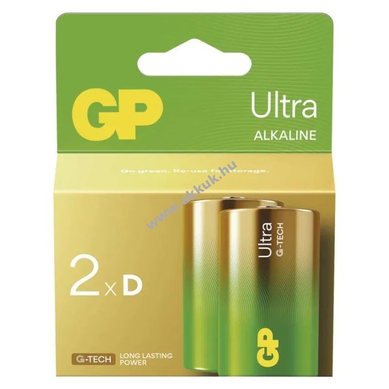 GP Ultra alkáli elem 4020/LR20/D/Mono/góliát 2db/csomag - Kiárusítás