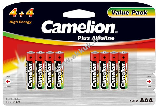 Camelion elem Micro LR03 AAA Plus alkáli (4+4) 8db/csom.