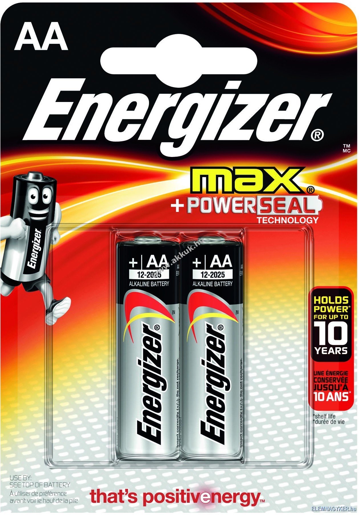 ENERGIZER Max ceruza elem AA E91 2db/csom