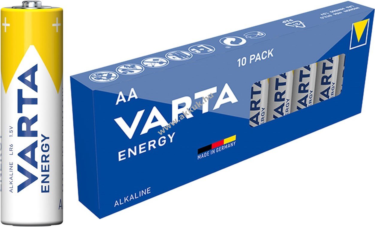 Varta Energy 4106 LR6 AA Mignon ceruza 1,5V 10db/csomag elem alkáli-mangán - Kiárusítás