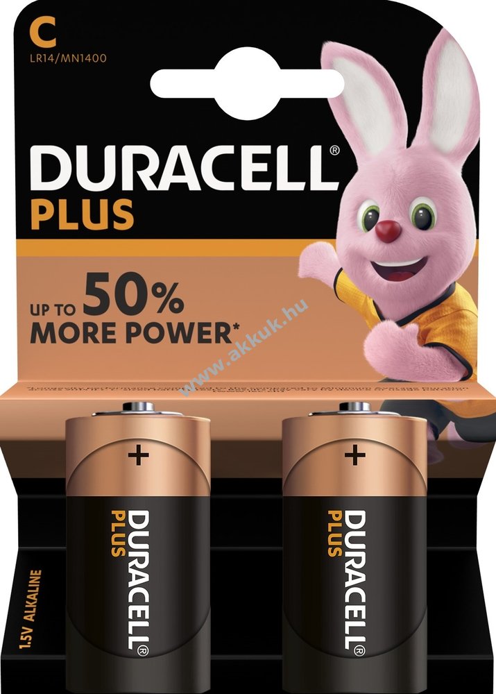 Duracell elem Plus típus LR14 bébielem 2db/csom.