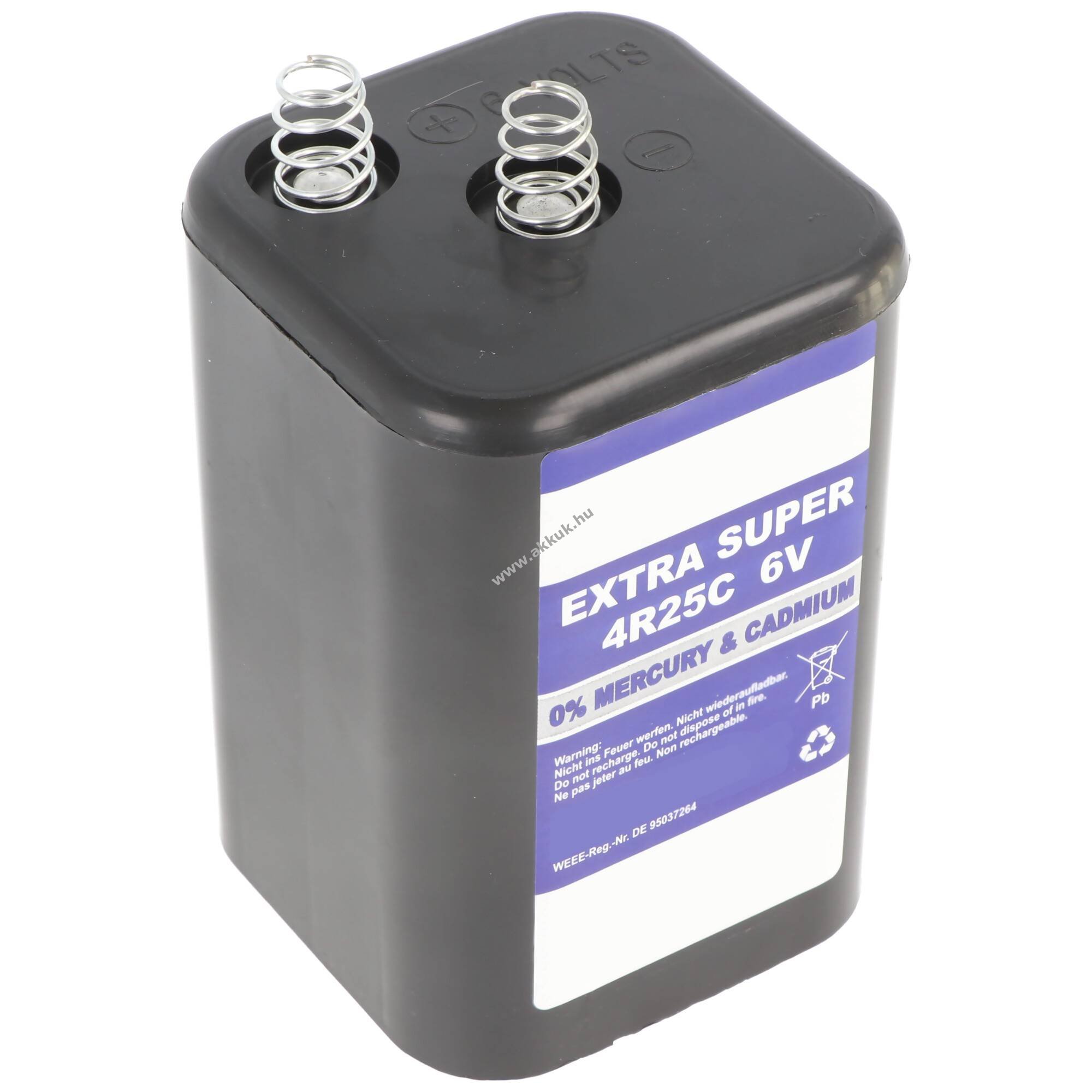 Helyettesítő elem 4R25 430 4R25C blokk lámpaelem 6V 9500mAh speciális elem