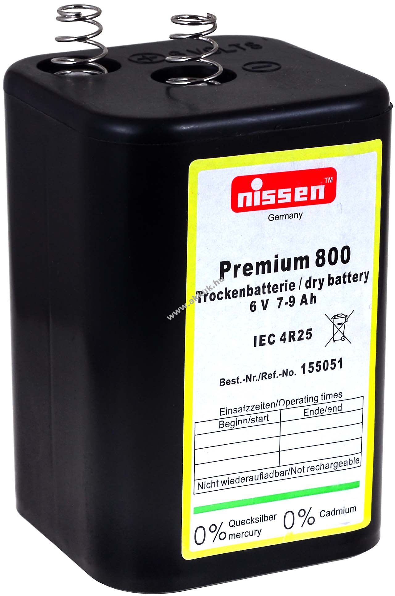 Nissen lámpaelem IEC 4R25 6V (155050)