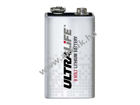 Ultralife lithium elem típus U9VL-J-P 9V-Block