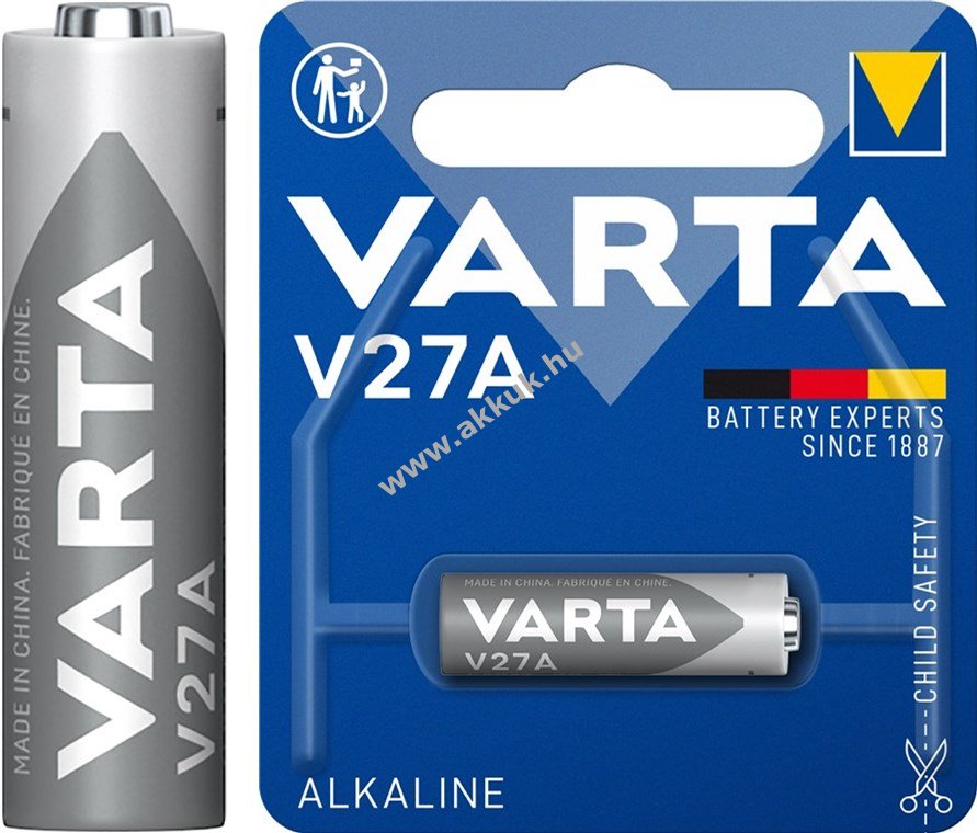 Varta Professional Electronics LR27/A27 (V27A) elem 12V 1db/csomag alkáli-mangán