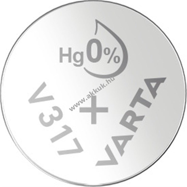 Varta Watch SR62 V317 1,55V 1db/csomag óra gombelem ezüst-oxid-cink