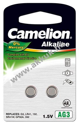 Camelion gombelem AG3, SR736, LR736 2db/csom.