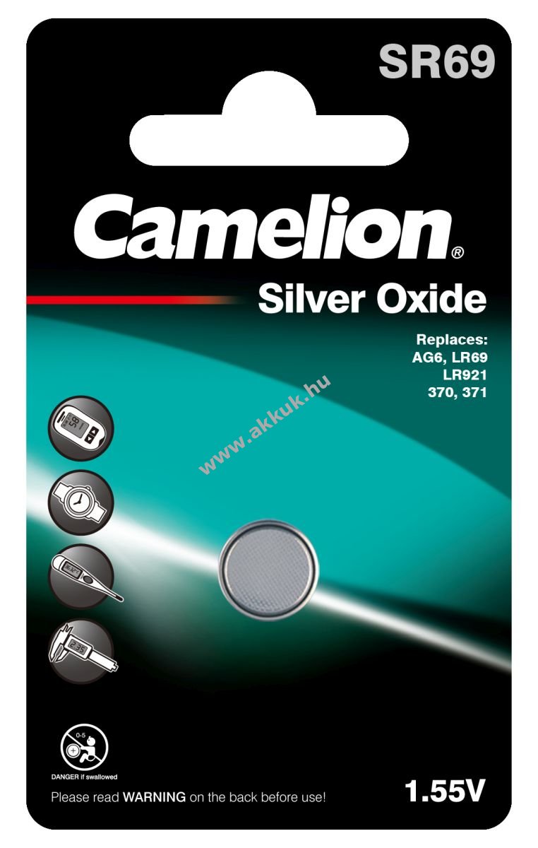 Camelion ezüstoxid-gombelem SR69 / SR69W / G6 / LR920 / 371 / 171 / SR920 1db/csom.