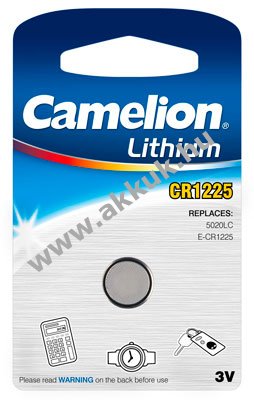 Lithium gombcella Camelion CR1225 távirányítós autó ajtózár kulcselem Smart 1db/csom.