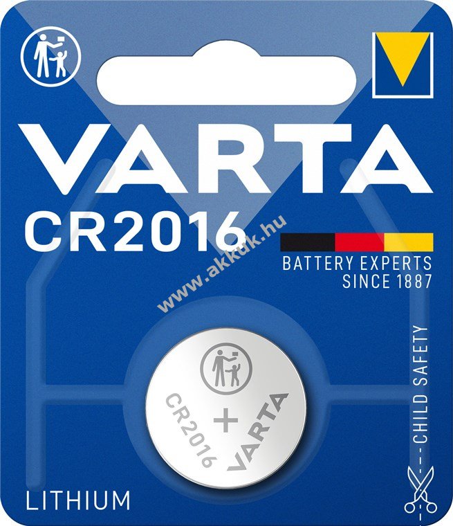 Varta lithium gombelem CR2016 1db/csom.