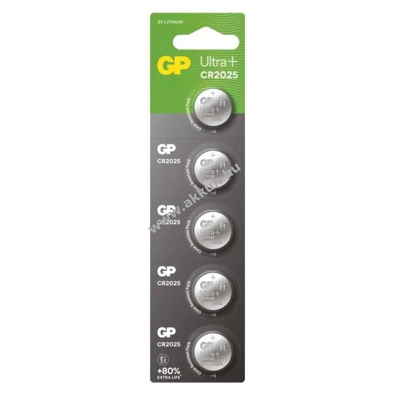 GP Lithium gombelem CR2025 5db/csomag