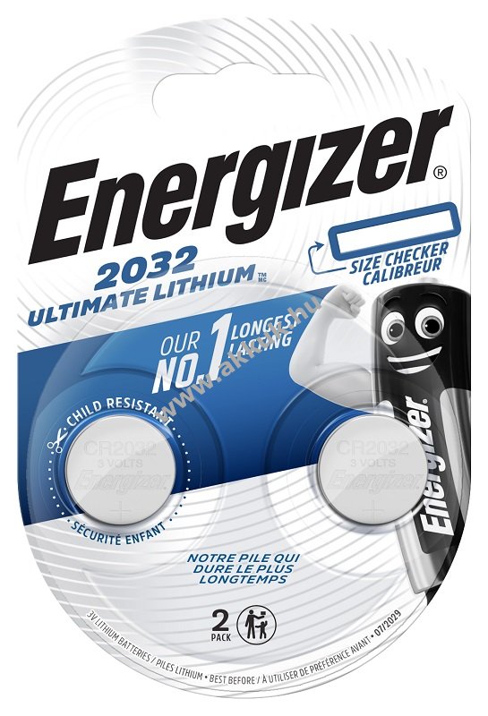 Energizer Ultimate Lithium CR2032 gomb elem 3V Performance 2db/csom.