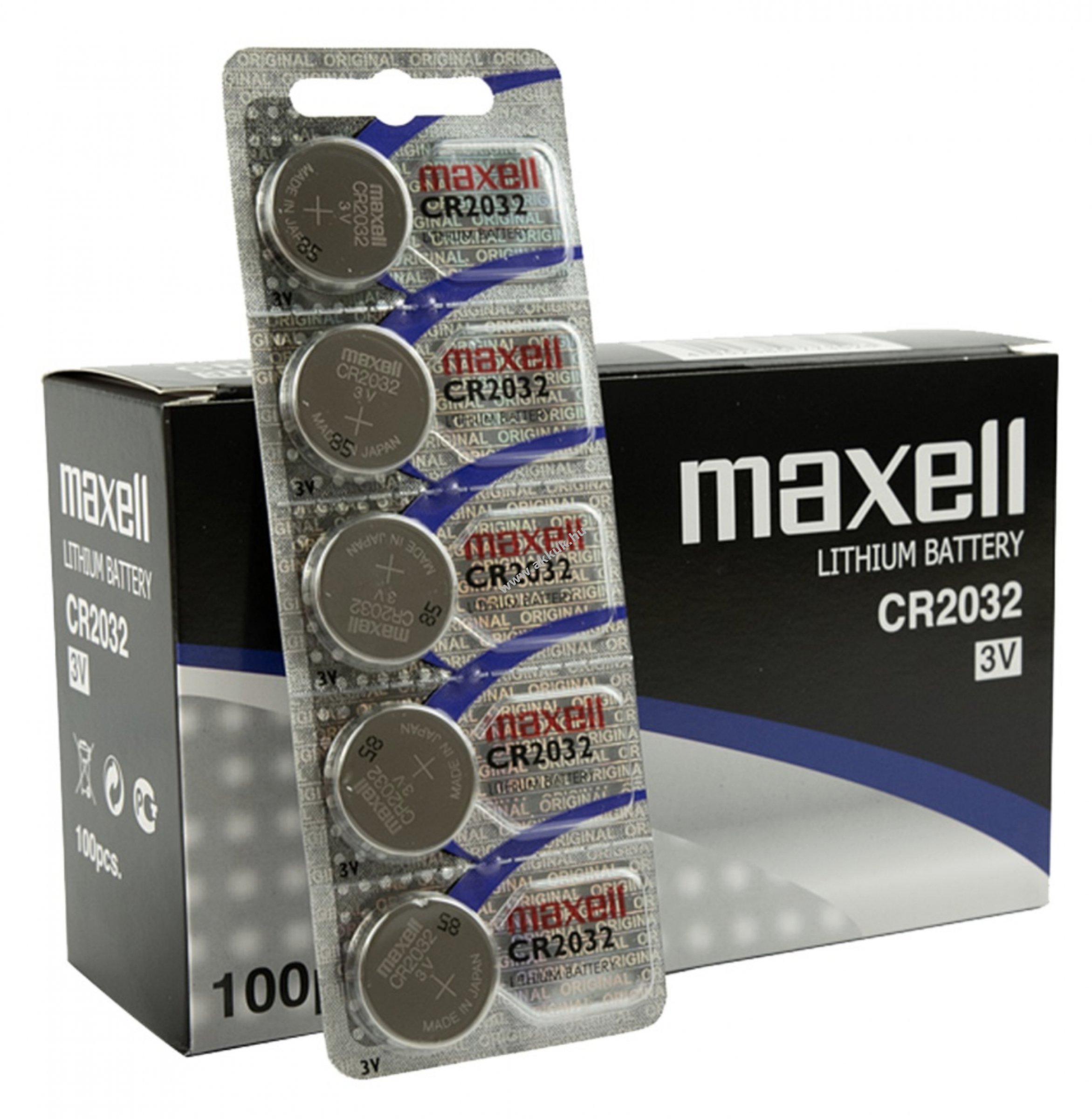 Maxell Lithium CR2032 gombelem 3V - 5db/csom.