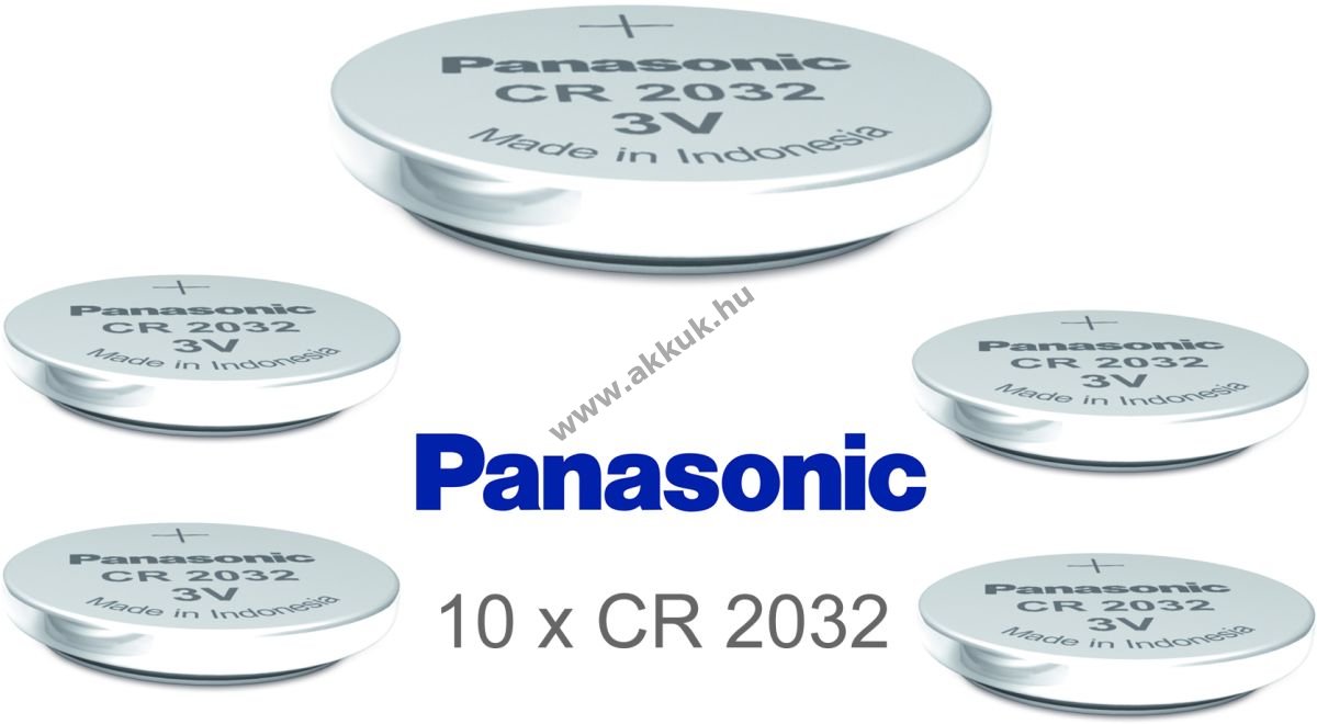 Panasonic Lithium gombelem CR2032 / DL2032 / ECR2032 10db/csom.