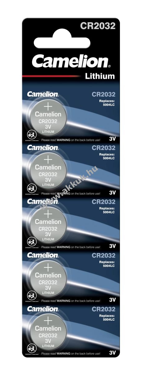 Camelion lithium gombelem CR 2032 5db/csom.