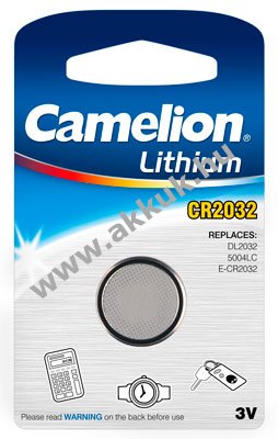 Camelion lithium gombelem CR2032 1db/csom.