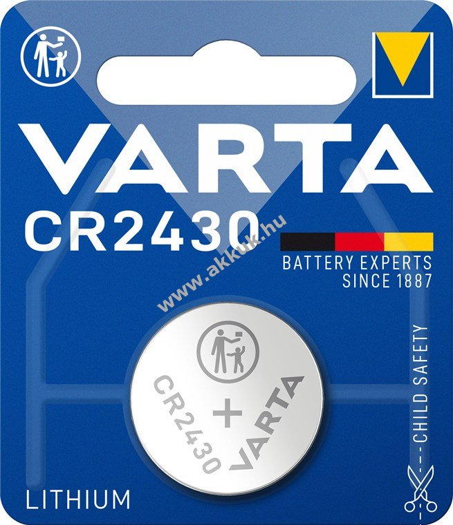 Varta lithium gombelem CR2430 3V 1db/csom.
