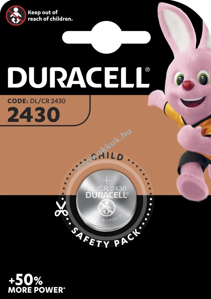 Duracell lithium gombelem DL2430 1db/csom.