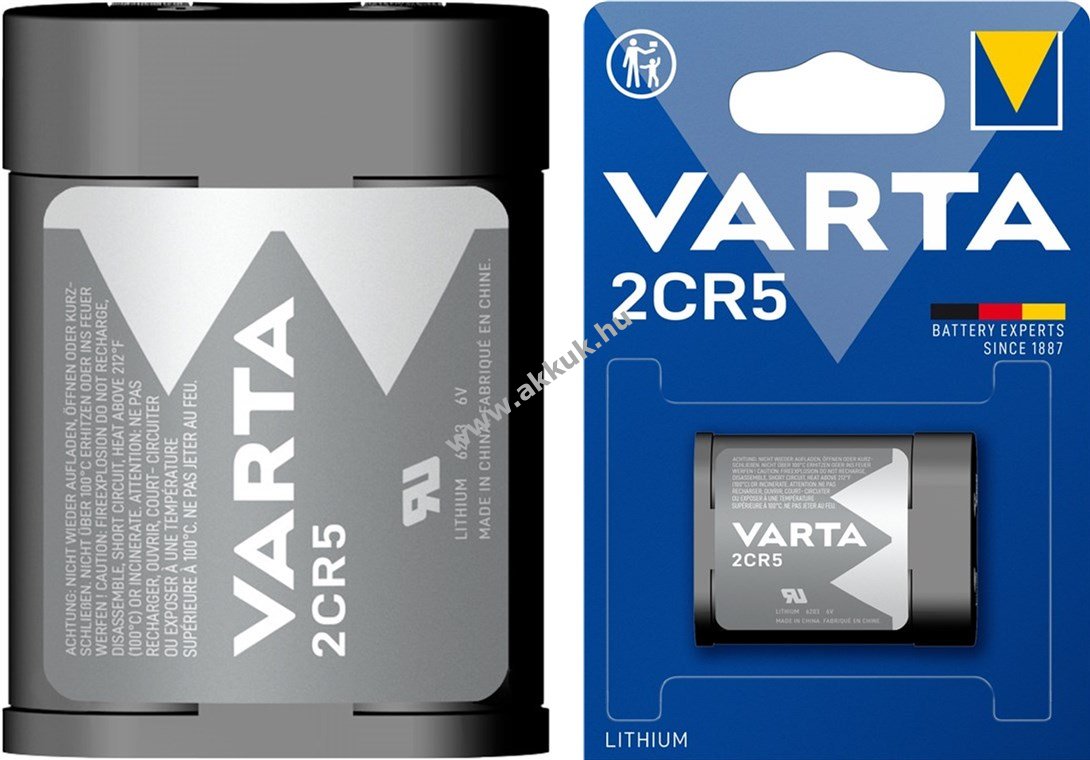 VARTA 2CR5 fotó elem Lithium 1db/csomag