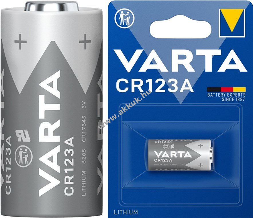 Varta lithium fotó elem CR123A 1db/csom.