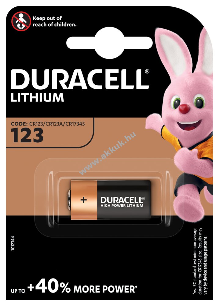 Duracell fotó elem Ultra M3 DL123A 1db/csom.