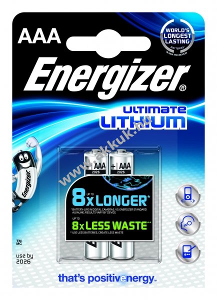 Energizer Ultimate lithium elem FR03, LR03 2db/csom.