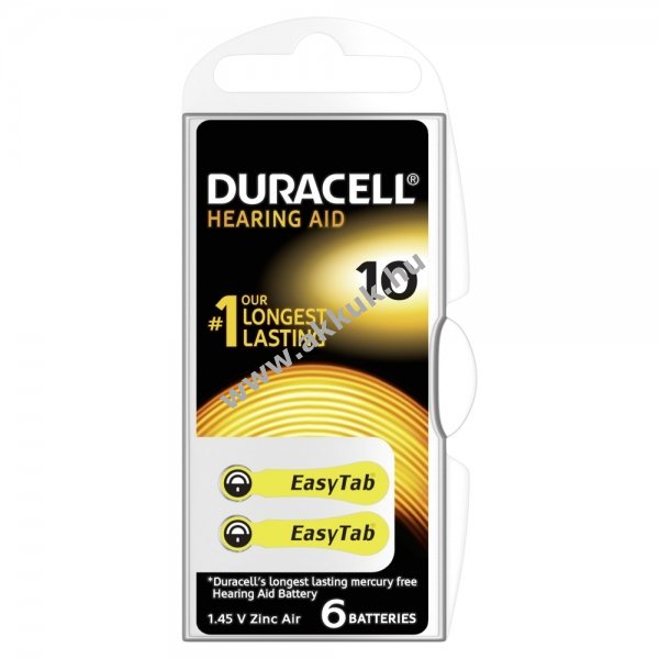 Duracell hallókészülék elem PR70 6db/csom.