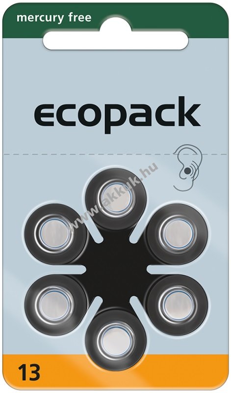 Varta Ecopack elem P13 hallókészülékhez 6db/csomag