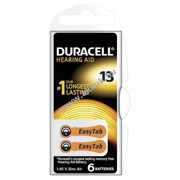 Duracell hallókészülék elem 13AE 6db/csom.