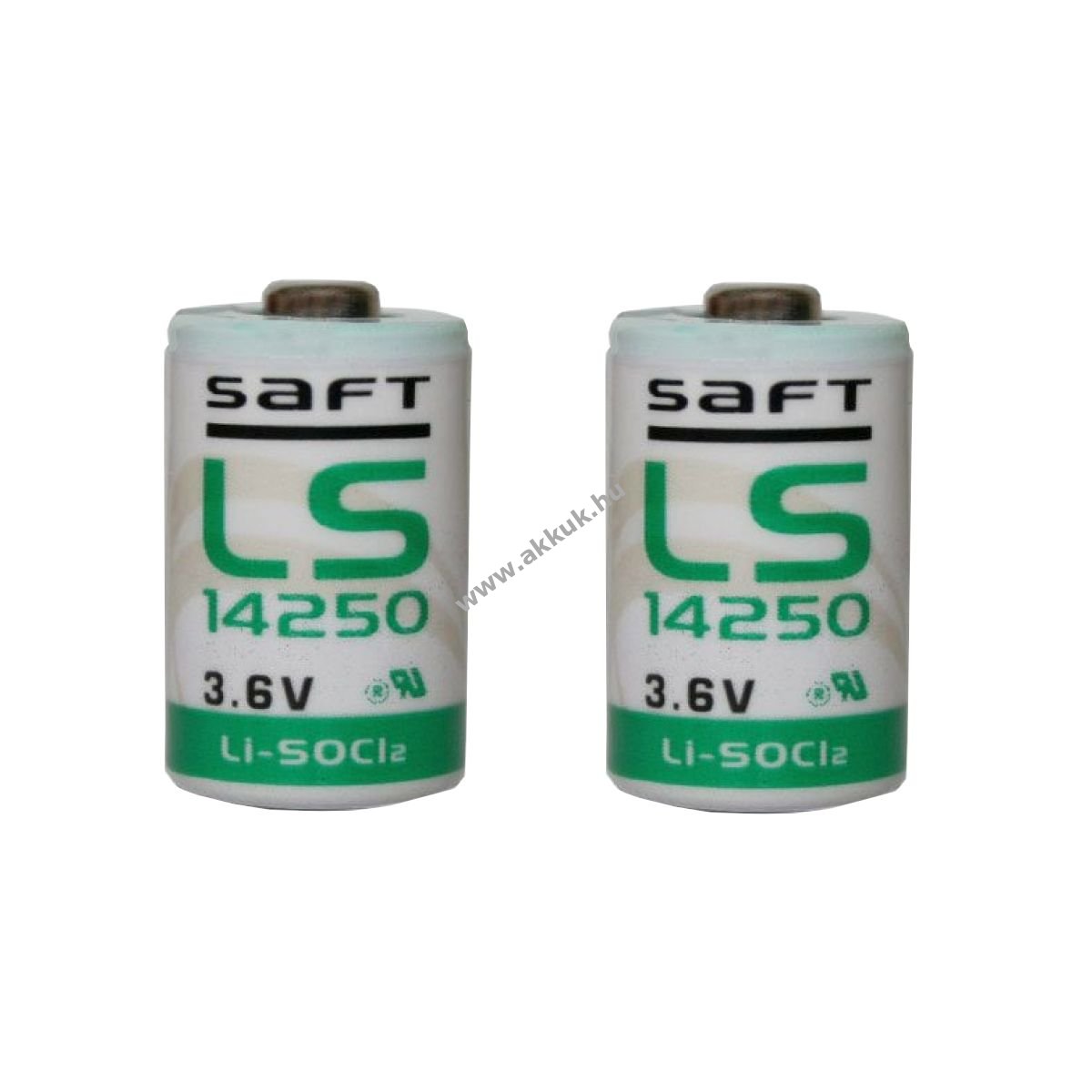 2db Saft lithium elem LS14250 1/2AA 3,6Volt