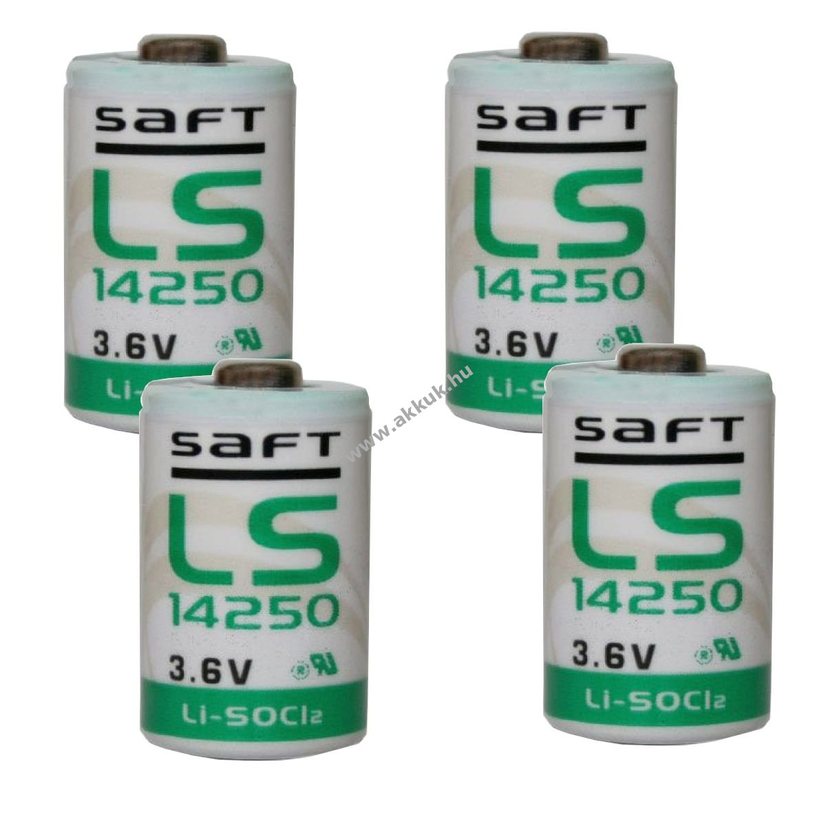 4db Saft lithium elem LS14250 1/2AA 3,6Volt