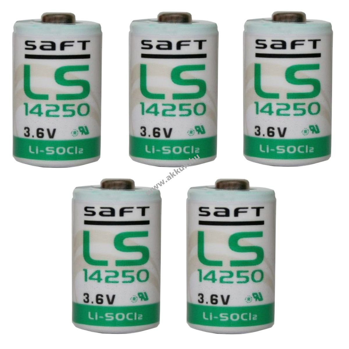 5db Saft lithium elem LS14250 1/2AA 3,6Volt