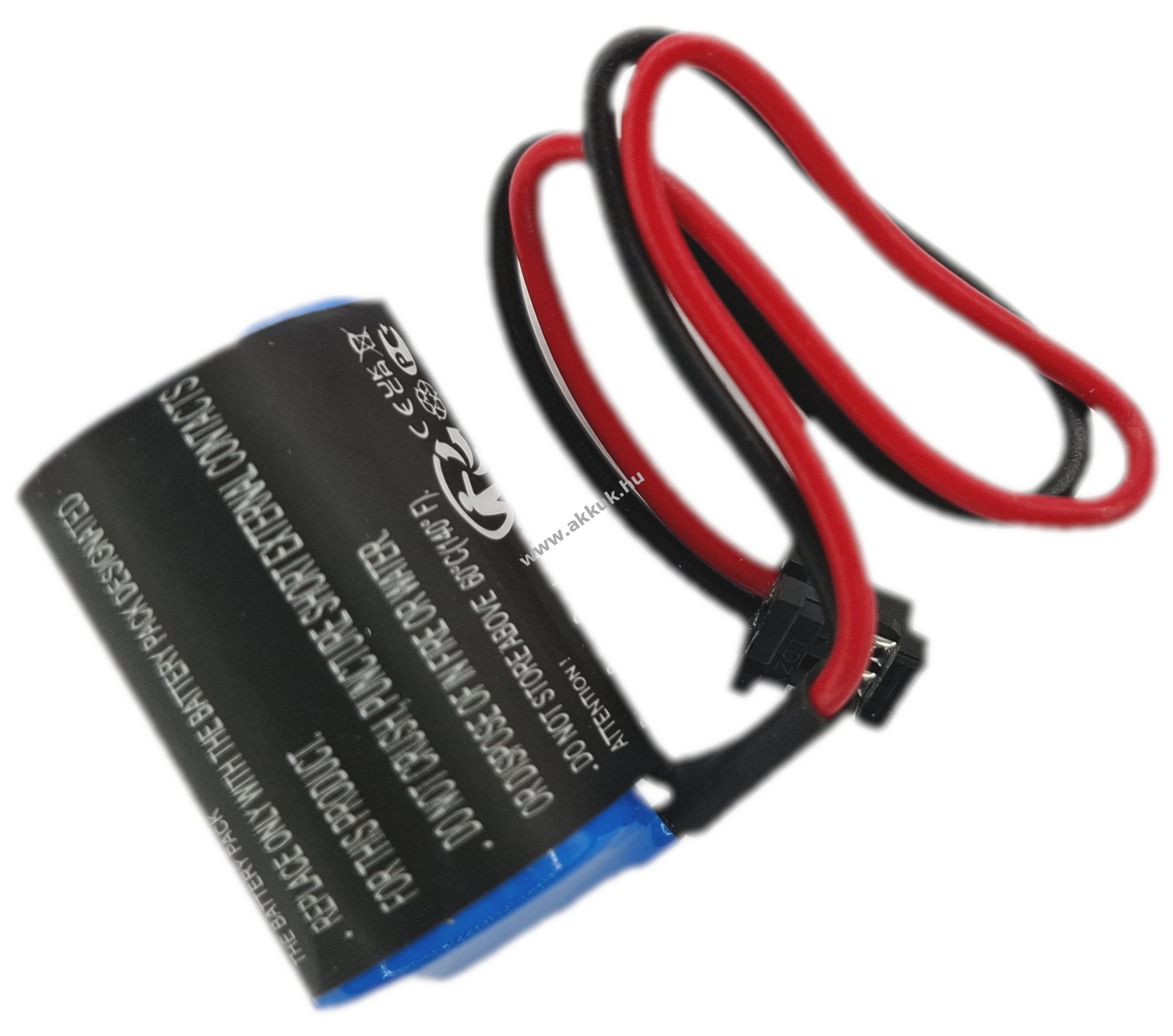 Helyettesítõ PLC lithium elem típus Toshiba ER3V fekete csatlakozóval - Kiárusítás!