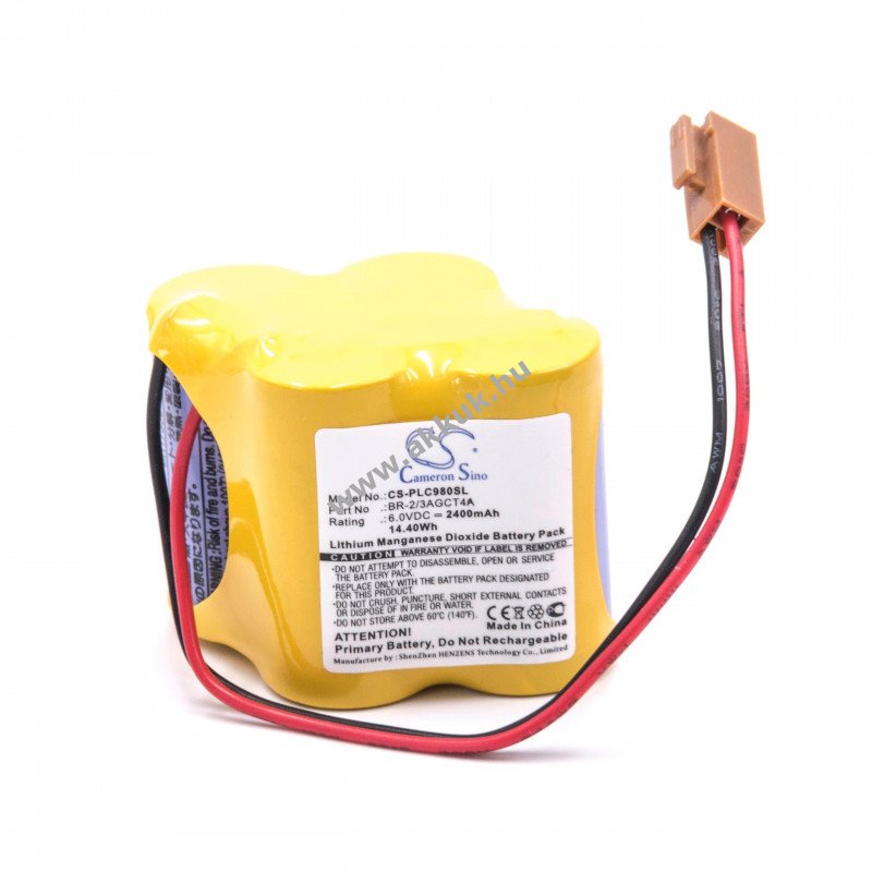 Helyettesítõ PLC (SPS) lithium elem Fanuc 18-T sorozat 2400mAh barna csatlakozó