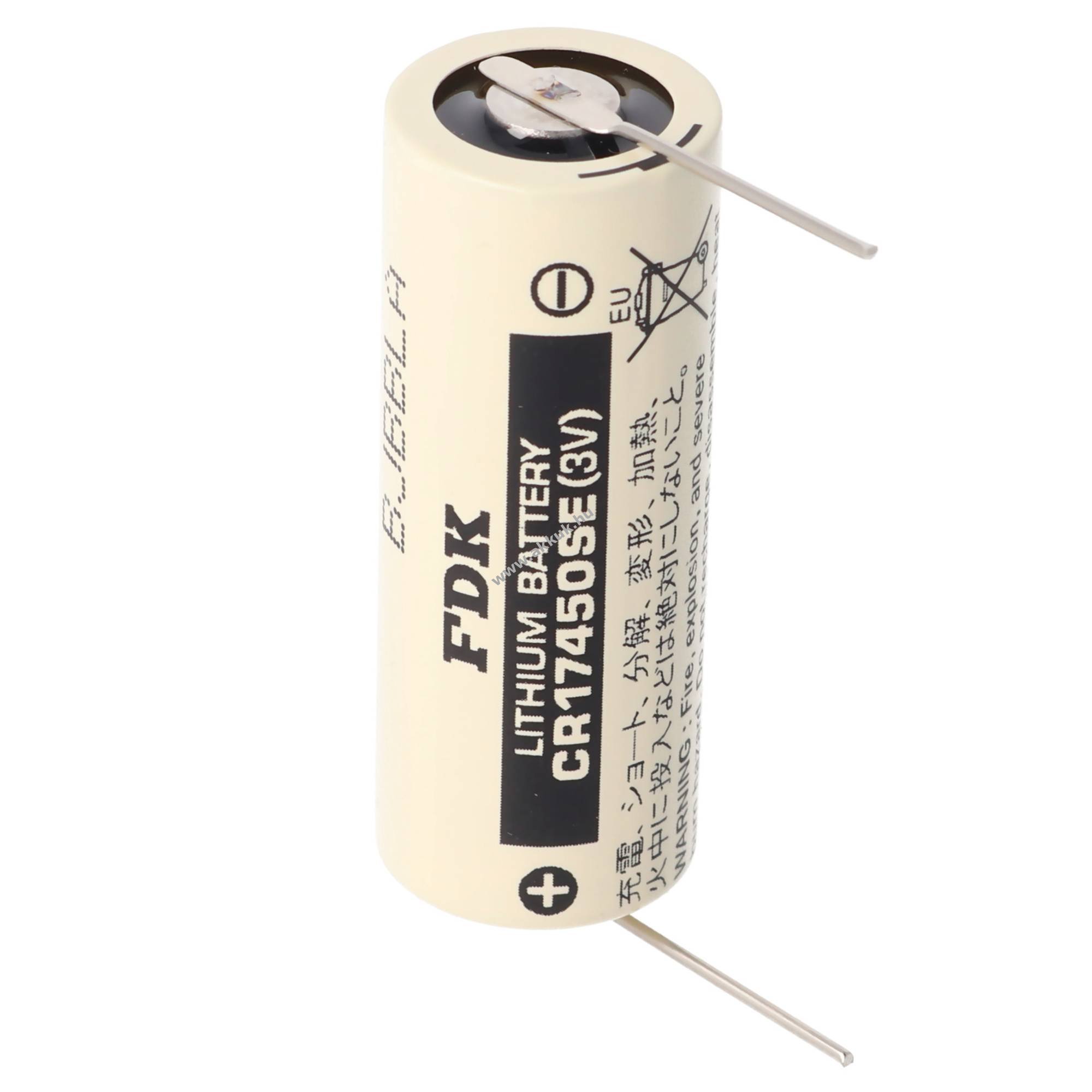 FDK / Sanyo lítium elem típus CR17450SE forrasztható 2pines 3V 2500mAh