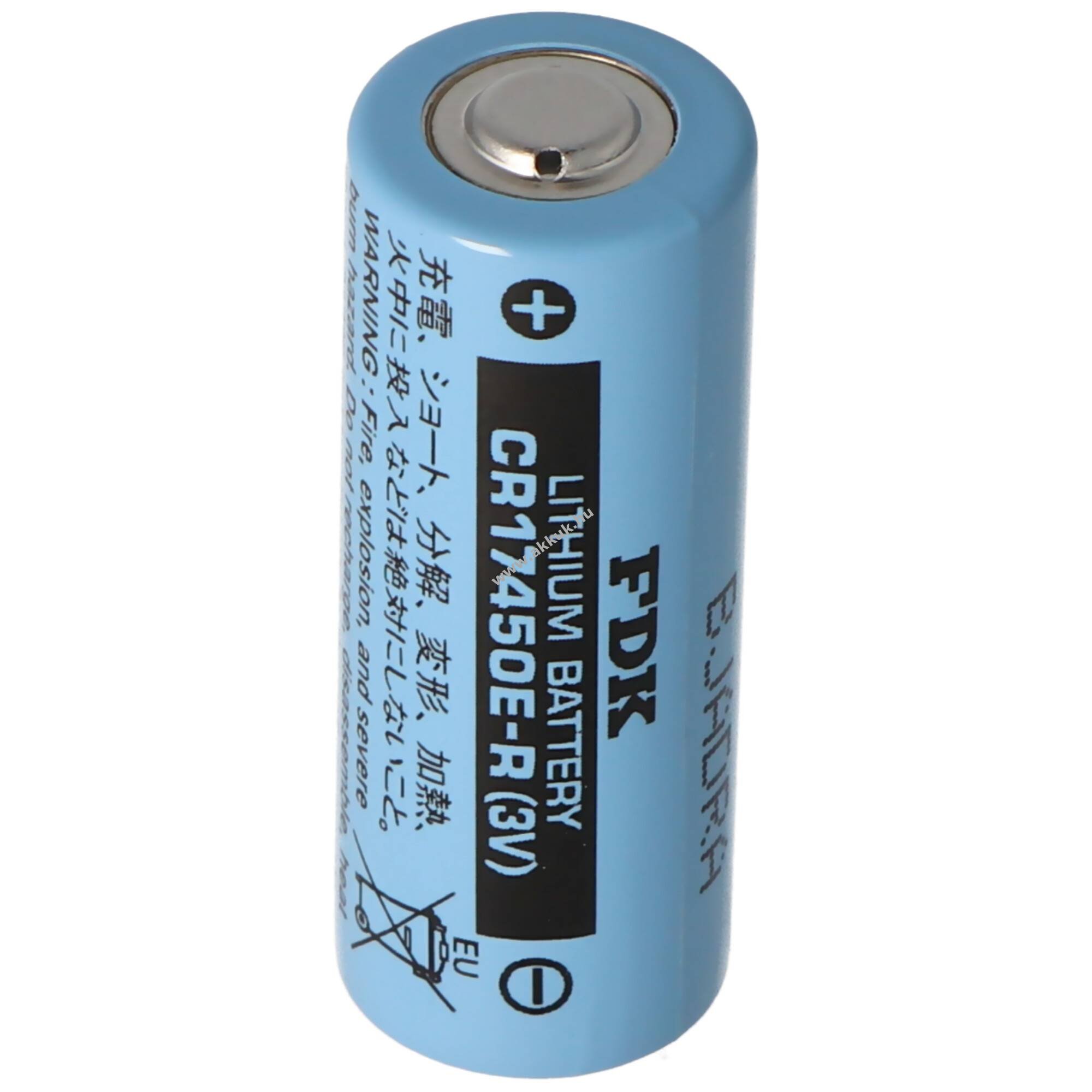 FDK / Sanyo lítium elem típus CR17450E-R / A - 3 Volt 2400mAh forrfüles U-forma