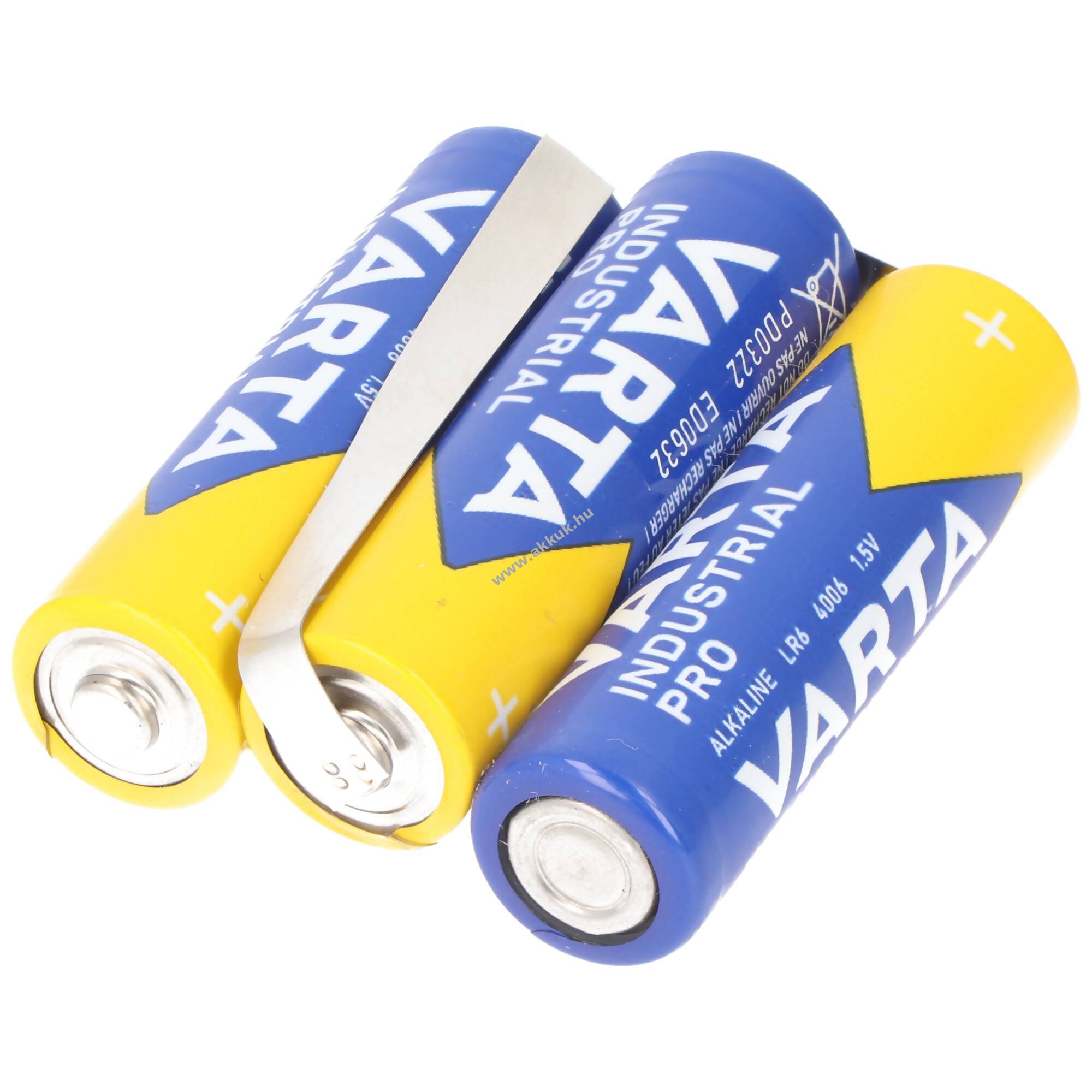 Varta elempack 3db AA/mignon/LR6 4.5V 2600mAh, tok nélküli