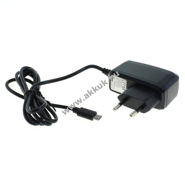 OTB helyettesítõ hálózati töltõ Micro-USB csatlakozóval, 2A, fekete